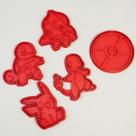 Kit 5 Cortadores De Biscoito Carimbos Pokémon Confeitaria Kit 5 Cortadores De Biscoito Carimbos Pokémon Confeitaria