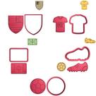 Kit 5 Cortadores Flamengo Camisa Chuteira Campo Bola