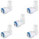 Kit 5 Cotovelo Engate Rápido 1/4" com Rosca Macho 1/8" Resostemte para Mangueira