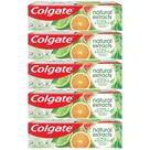 Kit 5 Creme Dental Colgate Natural Extracts Citrus e Eucalipto 90g