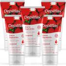 Kit 5 Creme Depilatório Corporal Morango Depilflax 100G Perna Braço Axila