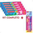 Kit 5 cremes dentais + 2 escovas infantil peppa pig