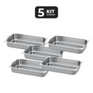 Kit 5 cuba com alca inox 1/1 gn 100 para buffet