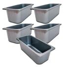 Kit 5 cuba expositora vitrine gelato sorvete abs cor cinza