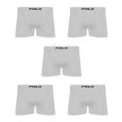Kit 5 Cueca Polo Star Boxer Box Masculina Branco