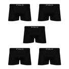 Kit 5 Cueca Polo Star Boxer Box Masculina Preta
