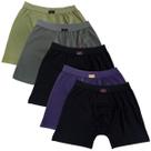 Kit 5 cuecas adulto boxer 100 % poliamida click 223 m ao xxg