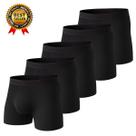 Kit 5 cuecas box boxer masculinas microfibra alta performance forro algodão Kit 5 cuecas box boxer masculinas microfibra alta performance forro algodão