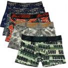 Kit 5 Cuecas Boxer Infantil Fristyle Em Microfibra Estampada Kit 5 Cuecas Boxer Infantil Fristyle Em Microfibra Estampada