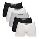 Kit 5 Cuecas Boxer Zrbo Masculina Original Lisa Algodão