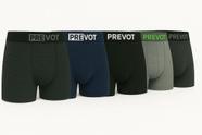 Kit 5 cuecas boxers plus size cores lisas e listradas marca Prevot
