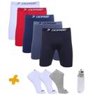 Kit 5 Cuecas Long Leg + 3 Pares Meia Sport Dorbe