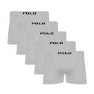Kit 5 Cuecas Polo Boxer Microfibra Branco - POLO STAR