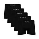 Kit 5 Cuecas Polo Boxer Microfibra Preto - POLO STAR