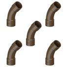 Kit 5 - Curva 45 Soldável 50mm Marrom - Tigre