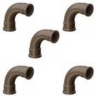 Kit - 5 Curvas Longas PVC Marrom Soldável 50mm 90º - Tigre Kit - 5 Curvas Longas PVC Marrom Soldável 50mm 90º - Tigre
