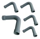 Kit 5 Curvas Soldável 90 C/ Bolsa Pvc Para Eletroduto 1'' Cinza