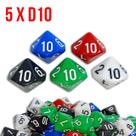 Kit 5 Dados D10 (FG) - RPG