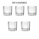 Kit 5 Daping Copo Pote De Vidro Profissional Henna