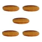 Kit 5 Descanso De Panela De Pau Madeira Modelo Oval 21x16 Cm Kit 5 Descanso De Panela De Pau Madeira Modelo Oval 21x16 Cm