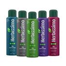 Kit 5 Desodorante Antitranspirante Aerossol Herbíssimo Green Snow Volcano Blue Dark Silver 150Ml