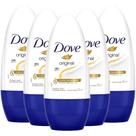 Kit 5 Desodorante Antitranspirante Roll-on Dove Original 50ml
