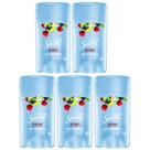 Kit 5 Desodorante em Gel Invisible Secret 45g Clear Berry