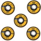 Kit 5 Disco Flap G80 115 x 22,23mm Dw8309br Dewalt