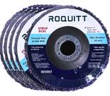 Kit 5 Discos Strip Roquitt Roxo 125mm para Limpeza De Metais