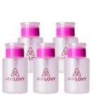 kit 5 Dosador Porta Acetona e Cosméticos Anylovy Transparente 150 Ml