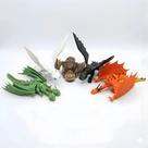 Kit 5 Dragões Articulados 3d Tipo Como Treinar Seu Dragão