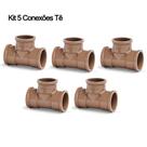 Kit 5 e 10 Conexões de Água Fria Krona 3/4 25mm Marrom/Soldável Joelho/Cotovelo 90 e 45, Tê, Cap, Adaptador, Luva