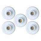 Kit 5 e 10 Plafon Suporte Lâmpadas Redondo Bocal E27 Branco 110v 220v Paflon de teto casa cozinha