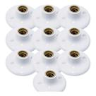 Kit 5 e 10 Plafon Suporte Lâmpadas Redondo Bocal E27 Branco 110v 220v Paflon de teto casa cozinha