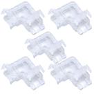 Kit 5 emenda curva 90 transparente p/ fita led 10mm / 5050
