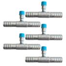 Kit 5 Emendas Ar Cond Reta 12mm Com Ventil R134a Alumínio Kit 5 Emendas Ar Cond Reta 12mm Com Ventil R134a Alumínio