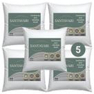 Kit 5 Enchimentos de Almofada 40x40 Fibra Siliconada com Capa TNT 40g