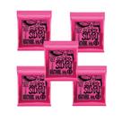 Kit 5 encordoamento para guitarra ernie ball 009-042 2223