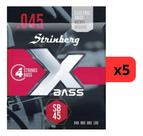 Kit 5 Encordoamento Strinberg Para Contra Baixo SB45 - 4 Cordas Kit 5 Encordoamento Strinberg Para Contra Baixo SB45 - 4 Cordas
