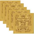 Kit 5 Encordoamento Violão .011 AGS200XL Phosphor Bronze Aria Guitars
