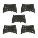 KIT 5 Encosto em Plastico Preto Ergoplax Iso Polipropileno Fixo