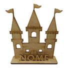 Kit 5 Enfeite de Mesa Castelo Personalizado com Nome 13x4x15 Mdf Madeira Kit 5 Enfeite de Mesa Castelo Personalizado com Nome 13x4x15 Mdf Madeira