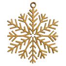 Kit 5 Enfeite Natalino Floco de Neve Decorção 6x5,5 MDF Madeira