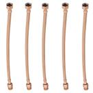 Kit 5 Engate Mangueira Flexível Rose Trançado Aço Inox 40cm