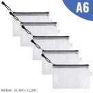 KIT 5 Envelope com Ziper PVC Grande Pequeno Envelope P/ Dinheiro Documentos Livros Pasta A5/A6/B4