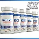 Kit 5 Enzima Lactase 10.000 Fcc leite vaca intolerância alergia - 60 Cápsulas 500mg