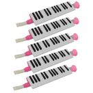 Kit 5 Escaletas Melódica 27 Teclas Rosa New York