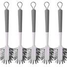 Kit 5 Escovas de Limpeza Multiuso Angular para Limpar Canto Flow Bege Escovão Banheiro Chão Ou Kit 5 Escovas de Limpeza Multiuso Angular para Limpar Canto Flow Bege Escovão Banheiro Chão Ou