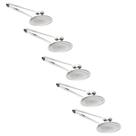 Kit 5 Escumadeiras com Pegador Fritura Inox 28cm Restaurantes Padarias Escorredor Óleo