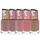 Kit 5 Esmaltes Coleção Tô de Nude Tons Rosados 10ml Cora